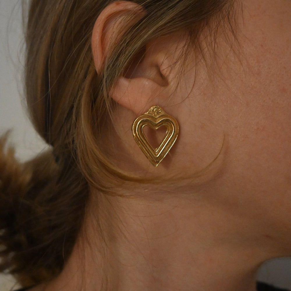 Heart Super Gold Earrings